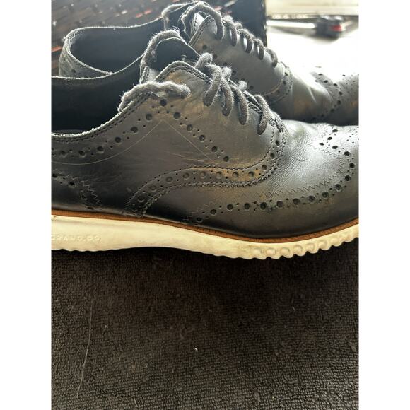 Cole Haan Mens 2.Zerogrand Laser Wingtip Oxford 10, Black/white